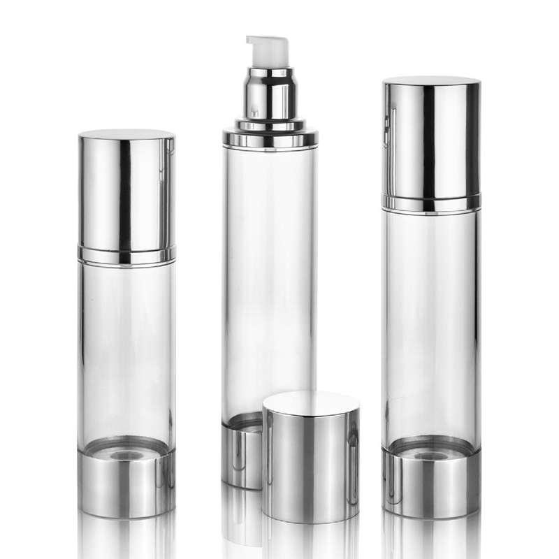 Aluminiowa butelka z pompką na serum bez powietrza